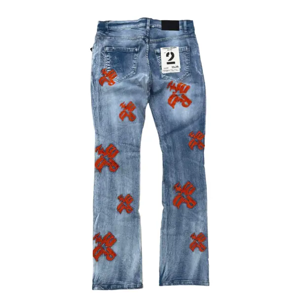 Fwrd embossed logo straight fit denim - DENIM