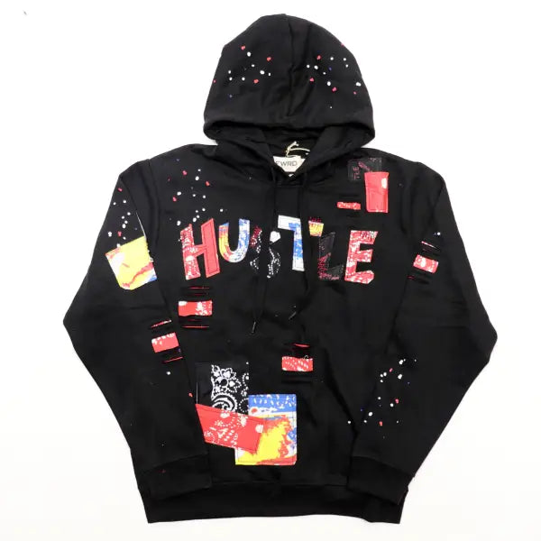 Fwrd hustle patchwork hoodie - HOODIE