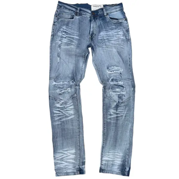 Fwrd knee ripped washed denim - DENIM