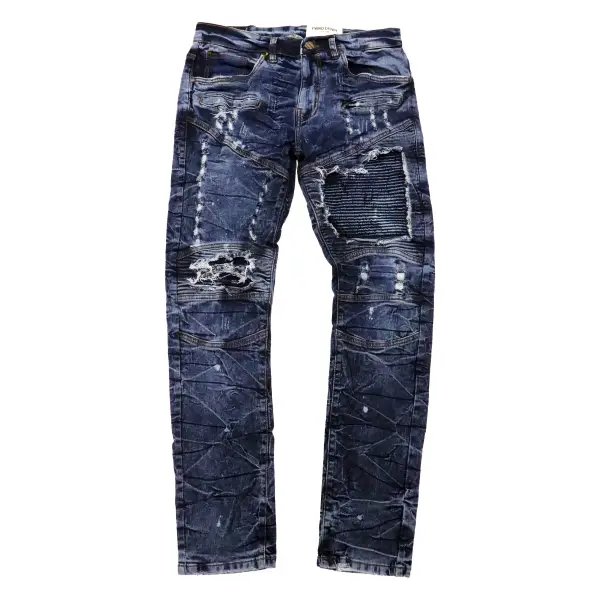 Fwrd motocross ripped denim - 34W/34L / BLUE - DENIM