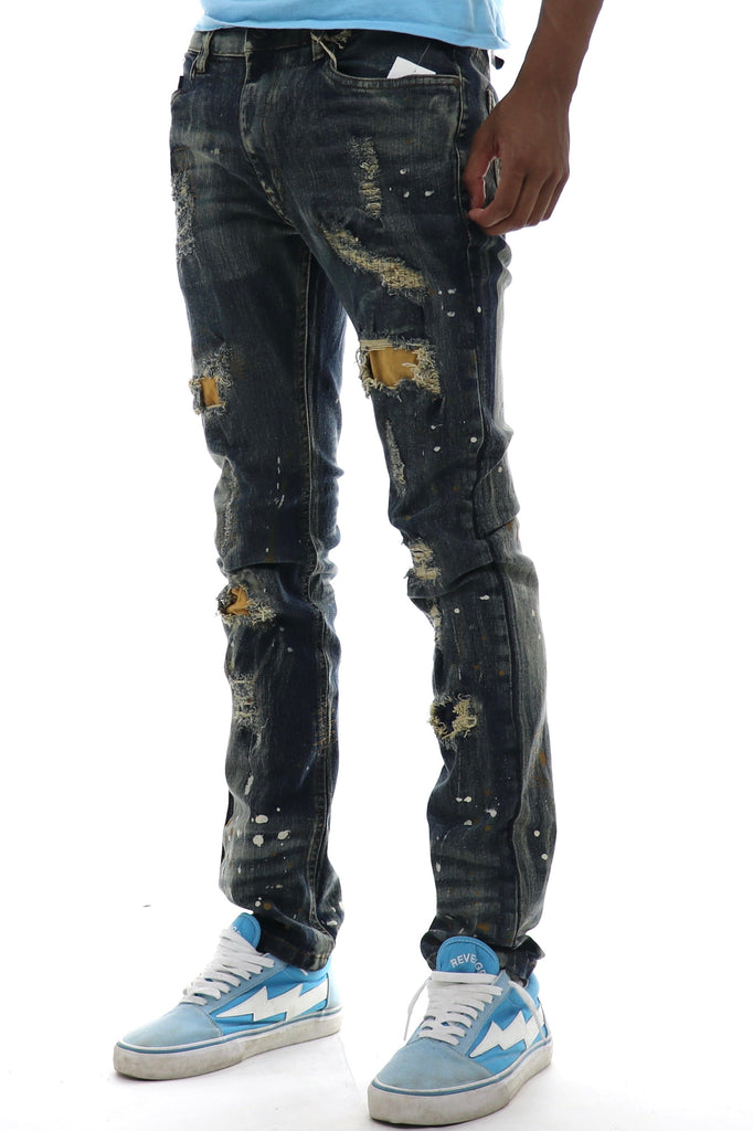 Fwrd Painter Ripped Color Backing Denim - ECtrendsetters