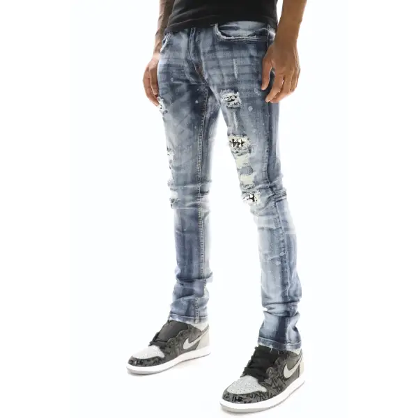 Fwrd studded washed denim - DENIM