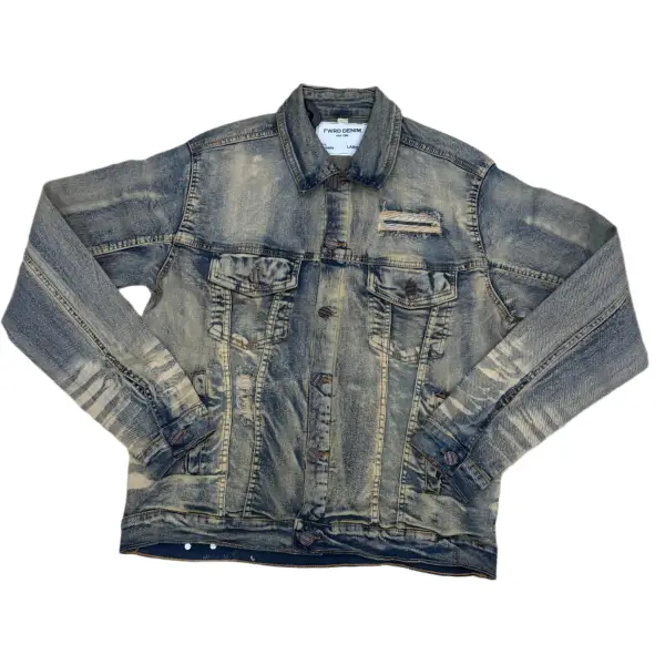 Fwrd tear distressed denim jacket - JACKET