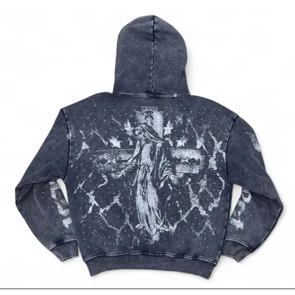 G west complicated rhinestone hoodie - HOODIE