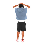 G-west eyes on me crop sleeveless hoodie - HOODIE