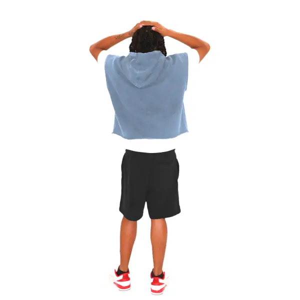 G-west eyes on me crop sleeveless hoodie - HOODIE