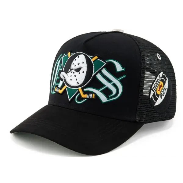 Gas ducks mighty puck trucker hat - OSFA / BLACK - HATS