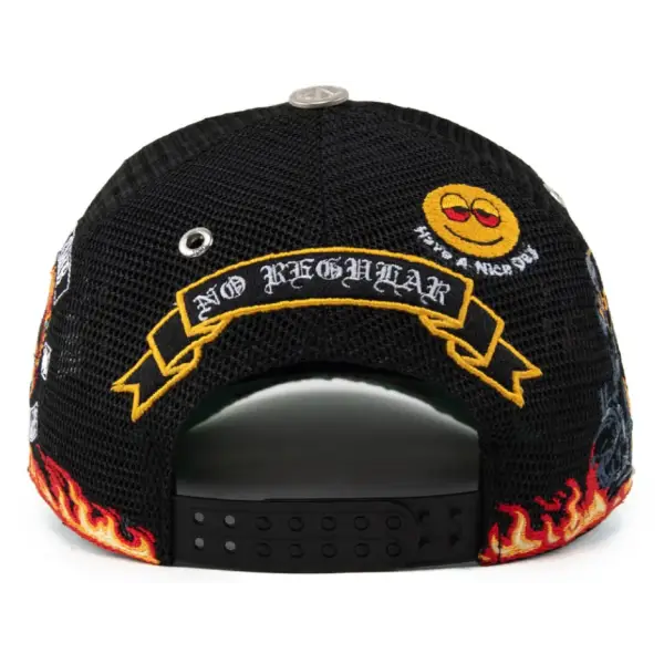 Gas eagle ghost rider trucker hat - OSFA / BLACK - HATS