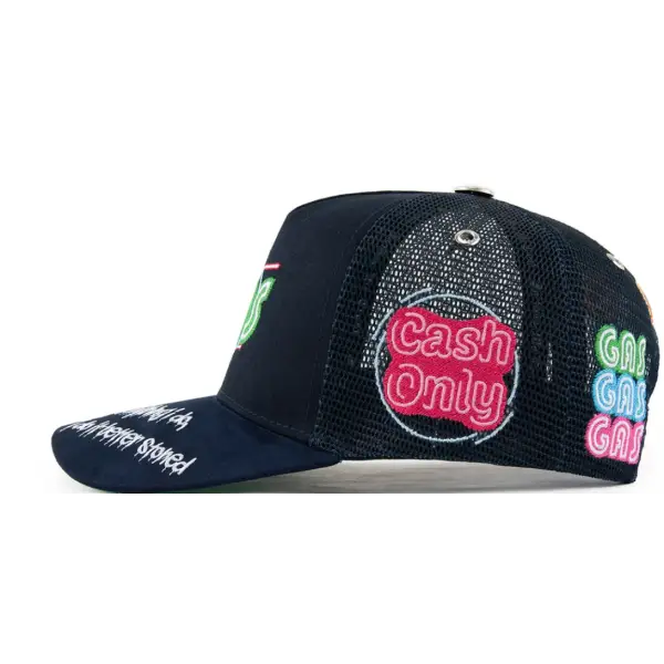 Gas open 24/7 trucker hat - OSFA / NAVY - HATS