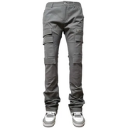 Genuine stacked cargos - DENIM