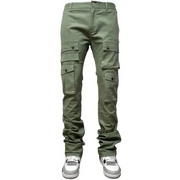 Genuine stacked cargos - DENIM