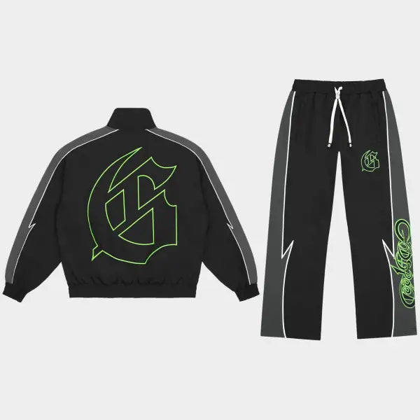 Godspeed gt swishy tracksuit - MEDIUM / BLACK - SWEATSUITS