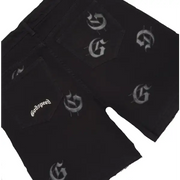 Godspeed leather patch denim short - SHORTS