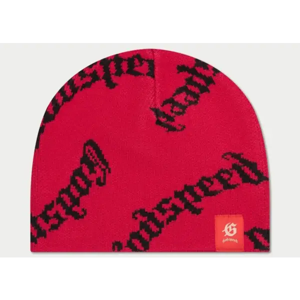 Godspeed og logo all overprint hat - OSFA / RED - HATS