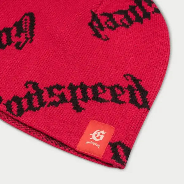 Godspeed og logo all overprint hat - OSFA / RED - HATS