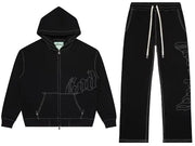 Godspeed og logo stitched sweatsuit - SMALL / BLACK - TRACK SUITS