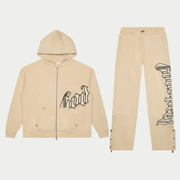 Godspeed og logo sweatsuit v2 - XS / CREAM - SWEATSUITS