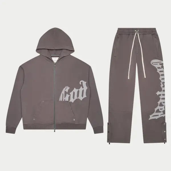 Godspeed og logo sweatsuit v2 - XS / DK.GRAY - SWEATSUITS