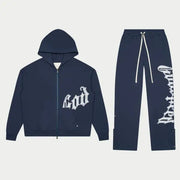 Godspeed og logo sweatsuit v2 - XS / NAVY - SWEATSUITS