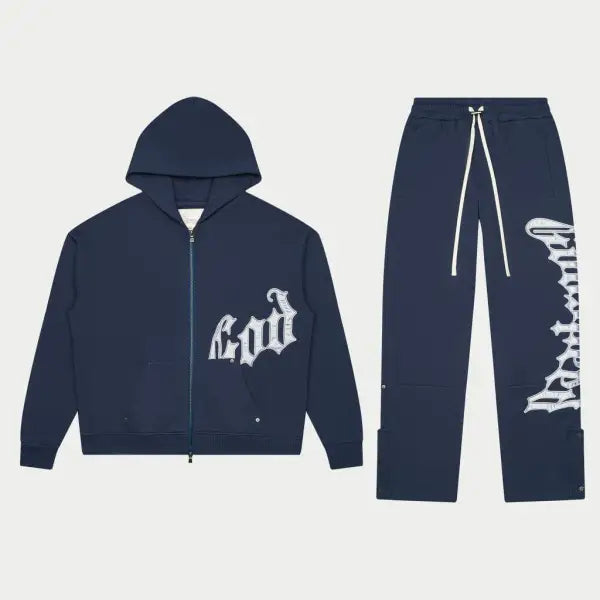 Godspeed og logo sweatsuit v2 - XS / NAVY - SWEATSUITS