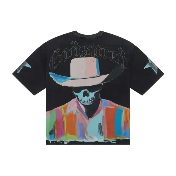 Godspeed pastel cowboy t-shirt - MEDIUM / CHARCOAL - T-SHIRT