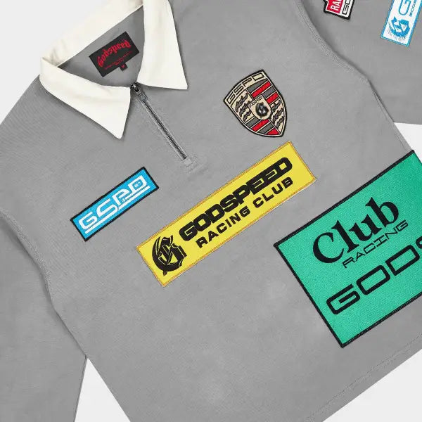 Godspeed racing club longsleeve quarter zip polo shirt - SHIRT L/S