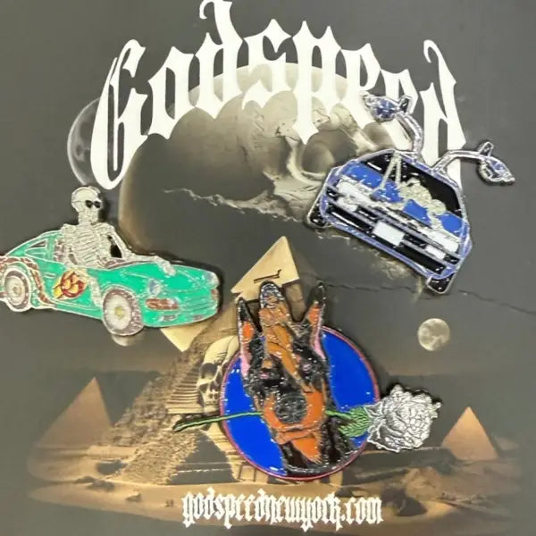 Godspeed skeleton,dog pins - ACCESSORIES