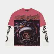 Godspeed space traveler 2 layered t-shirt - SMALL / PINK - T-SHIRT