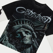 Godspeed sunken liberty 2 layered t-shirt - T-SHIRT
