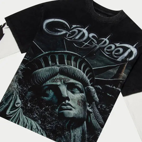 Godspeed sunken liberty 2 layered t-shirt - T-SHIRT