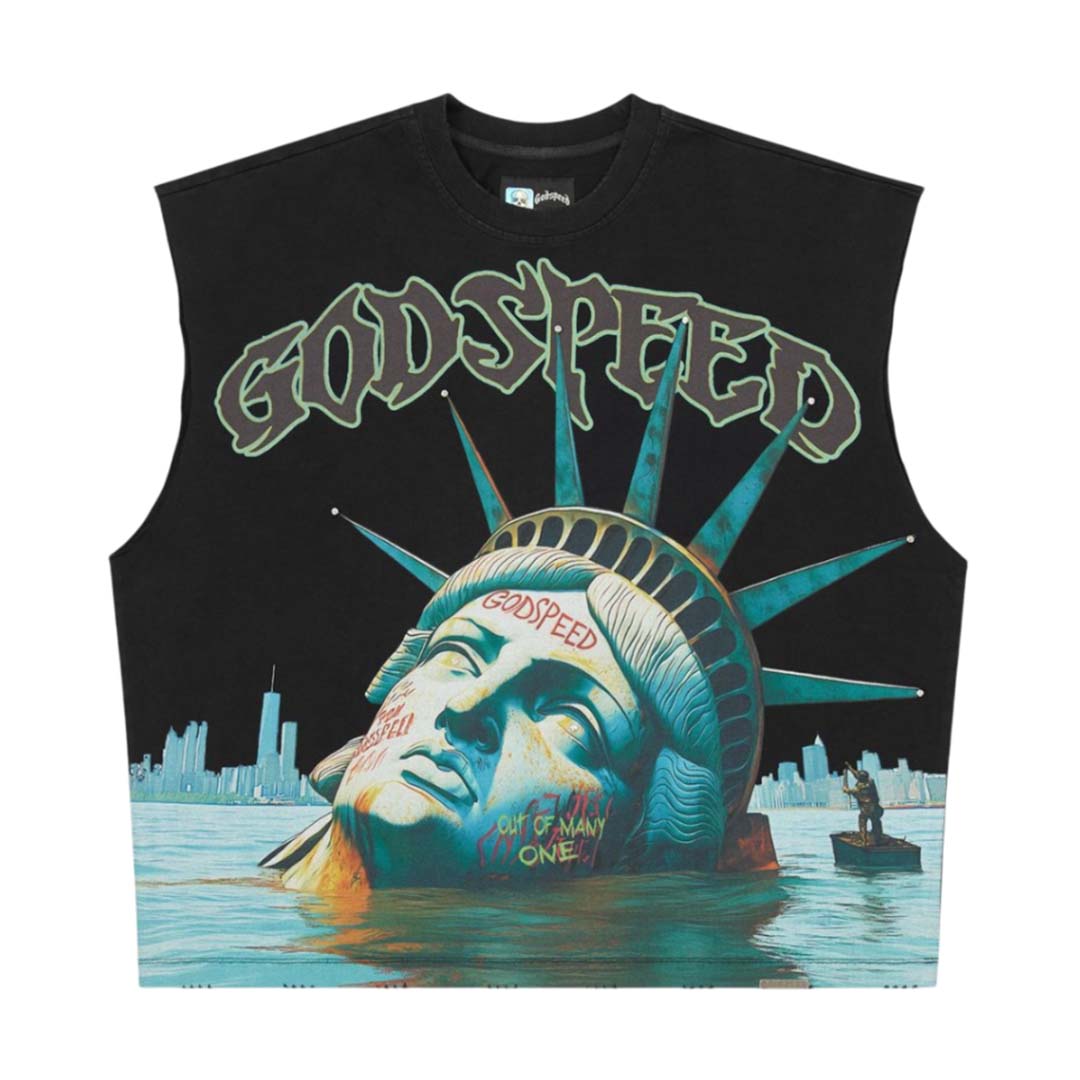 Godspeed sunken liberty cutoff sleeves t-shirt - T - SHIRT - Cityswagusa.com