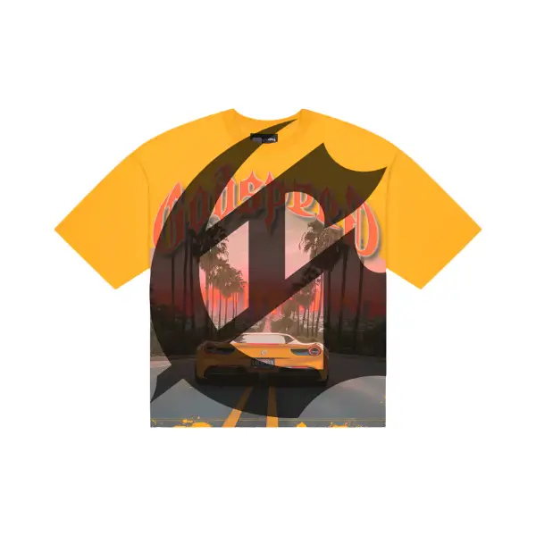 Godspeed sunset blvd t-shirt - 2XL / YELLOW - T-SHIRT