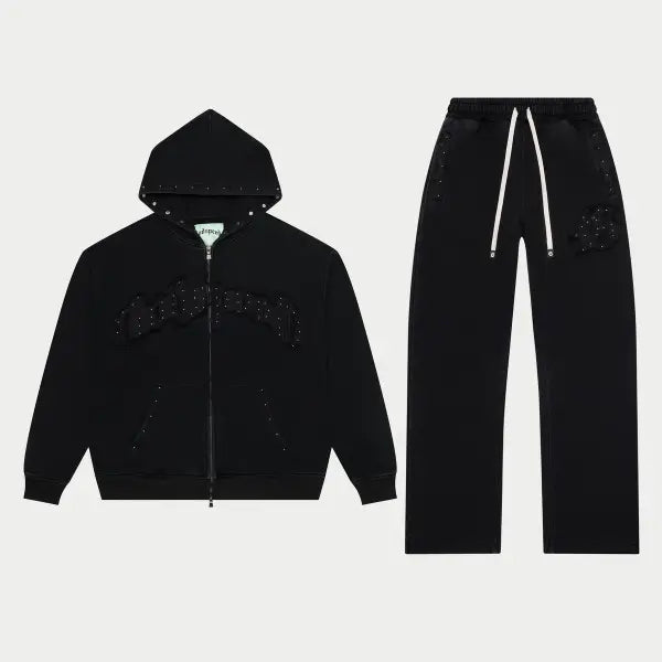 Godspeed symmetric studded sweat suit - SMALL / BLACK - SWEATSUITS