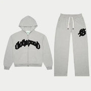 Godspeed symmetric studded sweat suit - SMALL / H.GRY - SWEATSUITS