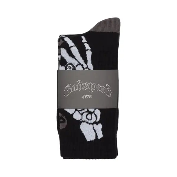 Godspeed ten toes down sock OSFA / BLACK T SHIRT