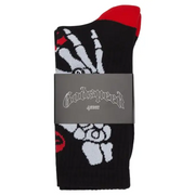 Godspeed ten toes down sock OSFA / BLACK T SHIRT