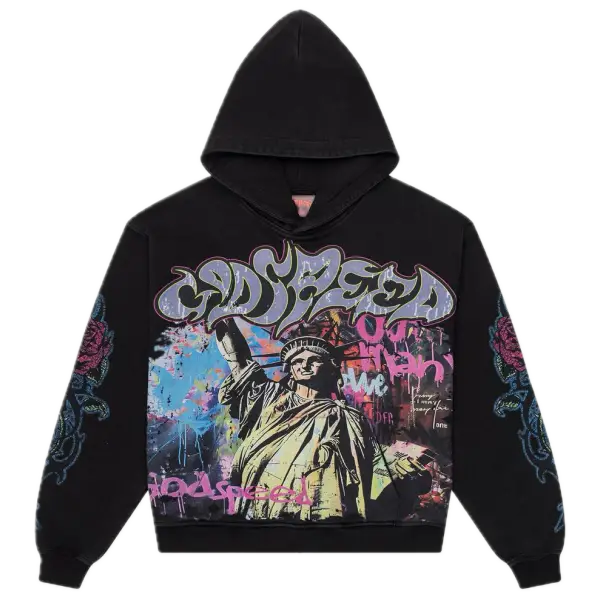 Godspeed vandal hoodie - XS / BLACK - HOODIE