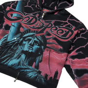 Godspeed voltage zip up hoodie - MEDIUM / RED - HOODIE