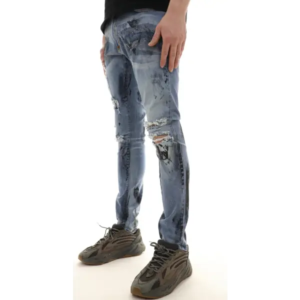 Golden Syndicate The Tailored Paint Ripped Denim - ECtrendsetters