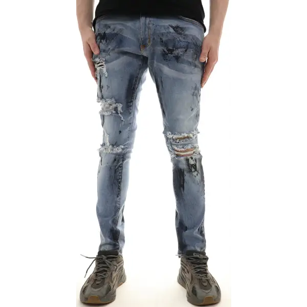 Golden Syndicate The Tailored Paint Ripped Denim - ECtrendsetters