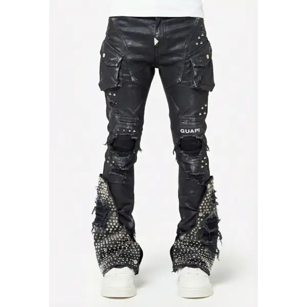 Guapi black coffin arc waxed denim - 30W/34L / BLACK - DENIM