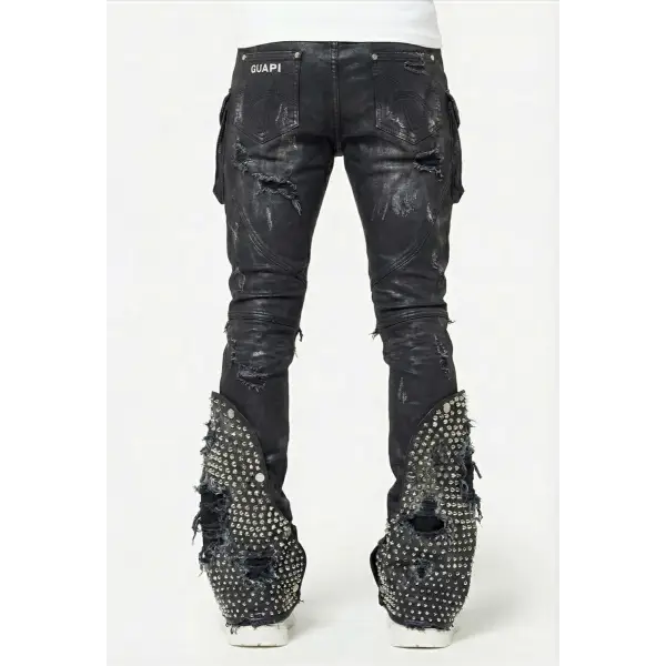 Guapi black coffin arc waxed denim - DENIM