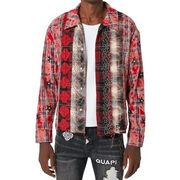 Guapi blood red patch flannel - MEDIUM / RED - SHIRT L/S