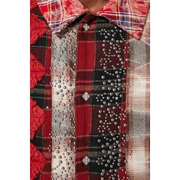 Guapi blood red patch flannel - SHIRT L/S