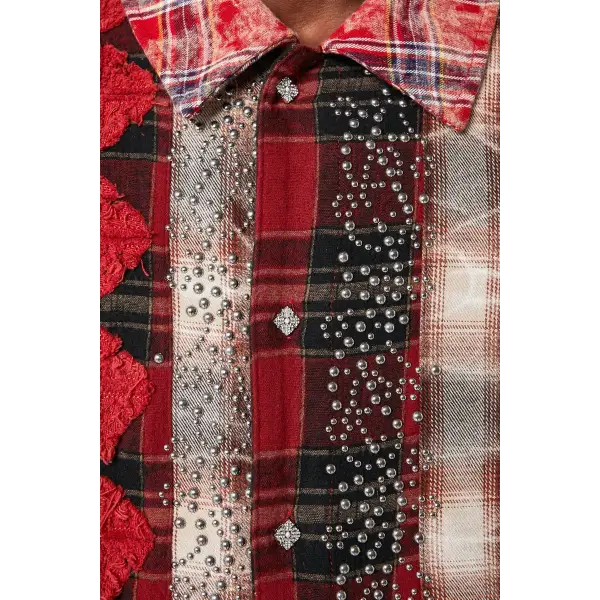 Guapi blood red patch flannel - SHIRT L/S