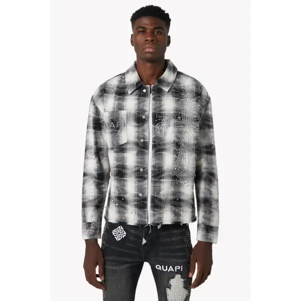 Guapi cloud cross flannel - XLARGE / BLACK/GREY - SHIRT L/S