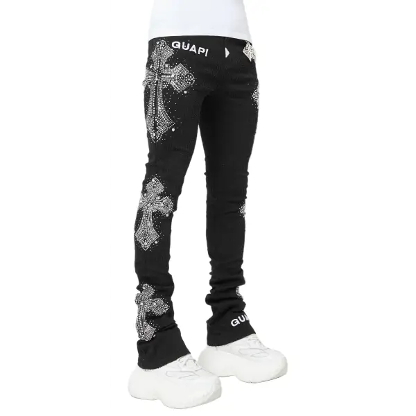 Guapi vintage distressed cross denim - DENIM