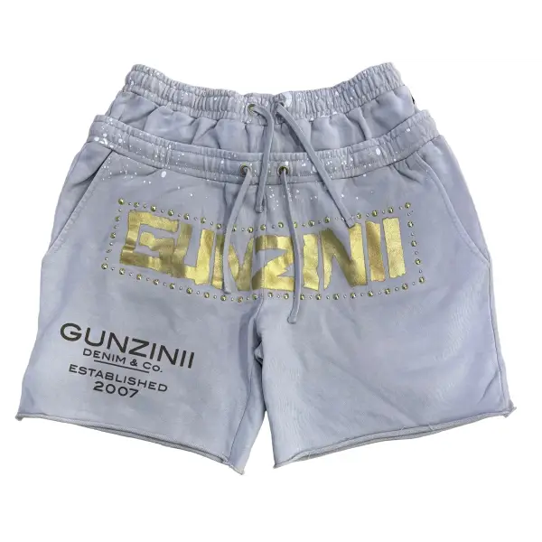 Gunzini cropped studded short - XS / H.GRY - SHORTS