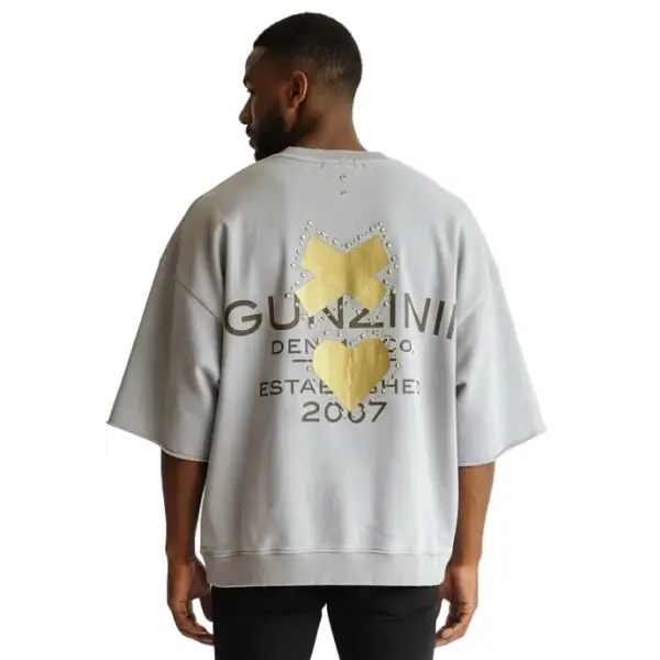 Gunzini cropped studded t-shirt - T-SHIRT