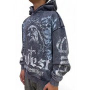 Gwest complicated rhinestone hoodie - HOODIE